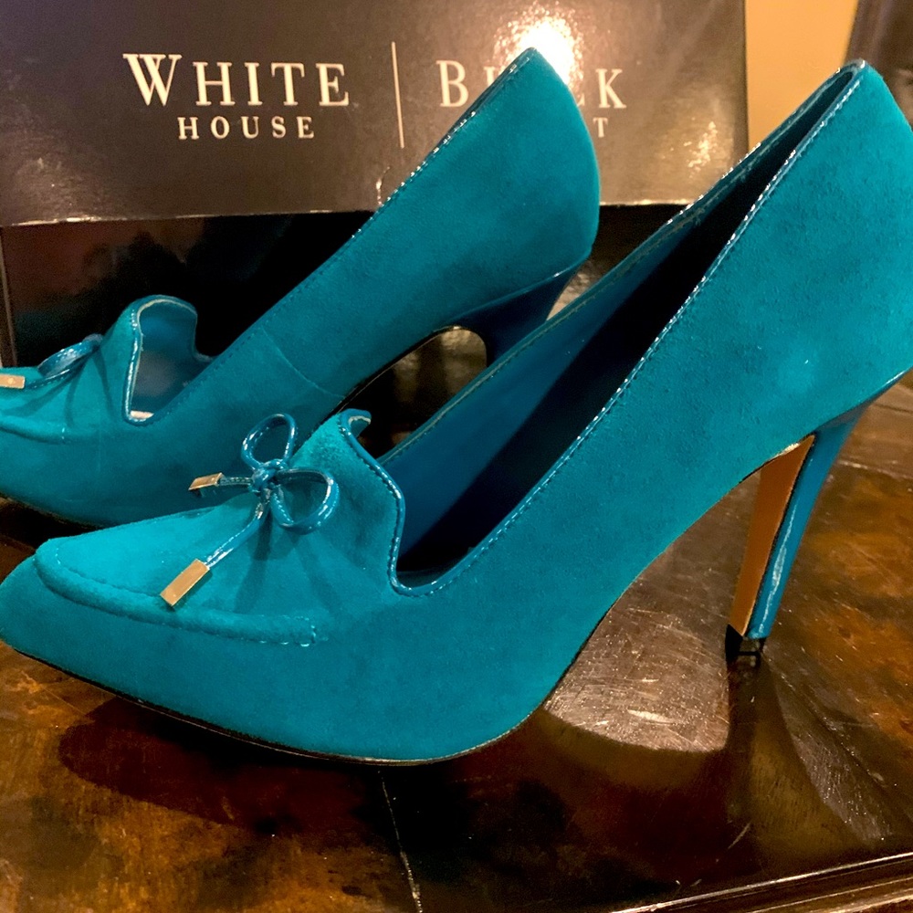 Velvet Turquoise heels